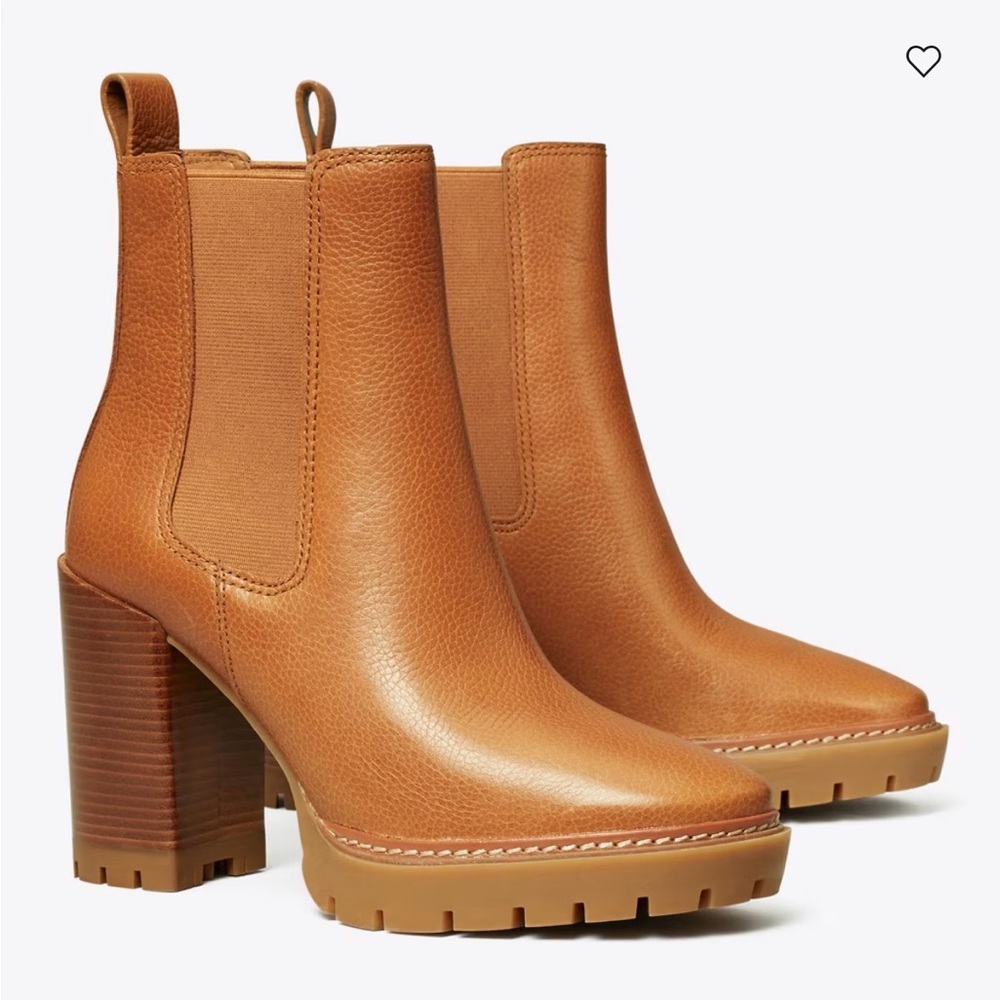 Tory Burch Tan Heeled Boots